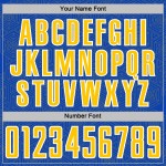 Soccer Jersey Geometric Uniform Shape Sublimation Sports Blue Thunder Yellow-White Custom