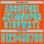 Aqua-White Jersey Sports Lightning Uniform Orange Soccer Custom Sublimation