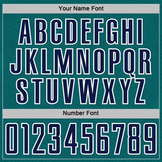 Custom Geometric Teal Jersey Navy-White Soccer Sports Shape Sublimation Uniform