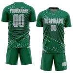 Custom Uniform Jersey Sports Sublimation Soccer Kelly Lines Gray-White Green