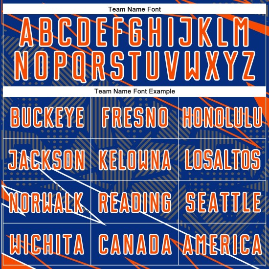 Lines Sublimation Royal Uniform Orange-White Sports Jersey Custom Soccer