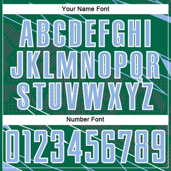 Blue-White Sports Light Sublimation Soccer Lines Green Uniform Kelly Jersey Custom